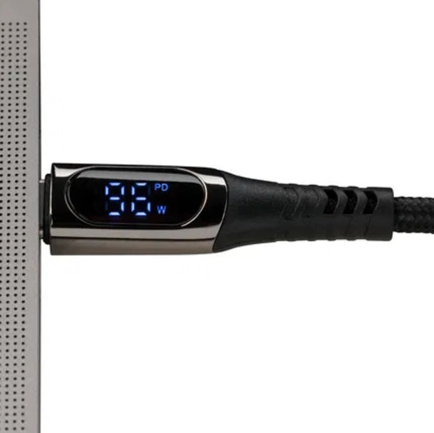 USB-C Ladekabel mit Display 100 Watt