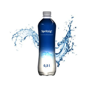 500 ml Mineralwasser "spritzig" (Flasche "Slimline") - Fullbody Sleeve