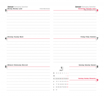 Kalender, Agenda, Tages-, Wochen-, Manager- und Pultkalender